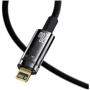 Кабель Baseus Cable USB-C to Lightning Explorer Series Auto Power-Off Fast Charging 20W 1m Black (CATS000001): Довжина 1 м