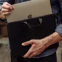 INCARNE Handmade Leather Bag-cover Brave Black for MacBook Air 15" M3 | M2 (2024 | 2023) фото 7
