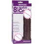 Doc Johnson Vac-U-Lock™ 8 Realistic Chocolate - насадка-фаллоимитатор с мошонкой