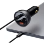 Зарядное устройство Baseus Car Charger USB+USB-C 140W with USB-C Cable Black (CGZX070001): Количество USB-портов 2