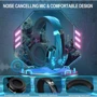 Наушники Kotion Each G9000 Max 5.8 Black/Cyan: Дополнительно съемный кабель, Совместимость с Android, объемный звук (5.1/7.1)