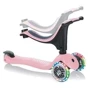 Самокат GLOBBER серии GO UP SPORTY пастельный розовый, до 20/50кг, 1+, 3 колеса с подсветкой: Тип колес литые