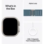 Apple Watch Ultra 3 GPS + Cellular 49mm Natural Titanium Case with Light Blue Alpine Loop - Medium (MEWM4)