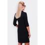 Платье FashionUp PL-1357B 44 черное повседневное до середины бедра: Состав Вискоза, Полиэстер, Спандекс