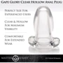 Анальная пробка-тоннель Master Series Clear Hollow Anal Plug (прозрачный)