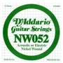 Струна для гітар Струна D`ADDARIO NW052 XL Nickel Wound 052: Тип Струна