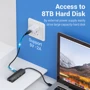 Адаптер Vention Adapter USB-C to 3xUSB2.0+MicroUSB+RJ45 Black (TGOBB) фото 3