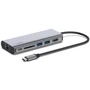 Адаптер Belkin Adapter USB-C to HDMI+SD+2xUSB+RJ45+USB-C Grey (AVC008BTSGY): Цвет серый