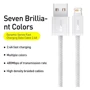 Кабель Baseus USB Cable to Lightning Dynamic 2.4A 2m White (CALD000502): Тип USB Cable - Lightning