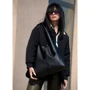 Женская сумка хобо Sambag HOBO M черная (53200001): Тип ручки Длинная ручка