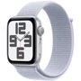 Apple Watch SE 2 2024 44mm GPS Silver Aluminum Case with Blue Cloud Sport Loop (MXET3QH/A) UA