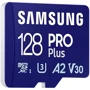 Карта пам'яті Samsung 128GB microSDXC Class 10 UHS-I U3 V30 A2 Pro Plus + USB card reader (MB-MD128SB/WW): Обсяг 128 ГБ