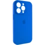 Чехол для iPhone Mobile Case Silicone Case Full Camera Protective Capri Blue for iPhone 15 Pro Max: Цвет синий