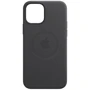 Чехол для iPhone Apple Leather Case with MagSafe Black (MHKM3) for iPhone 12 Pro Max: Цвет черный