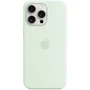 Чехол для iPhone Apple Silicone Case with MagSafe Soft Mint (MWNQ3) for iPhone 15 Pro Max: Материалы Силикон