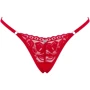 Кружевные стринги Obsessive Lacelove thong XS/S Red