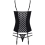 Комплект Obsessive Dotina corset, L/XL