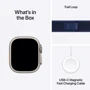 Apple Watch Ultra 2 2024 GPS + Cellular 49mm Natural Titanium Case with Blue Trail Loop - S/M (MX4J3UL/A) фото 9