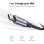 Кабель UGREEN USB Cable to MicroUSB US290 2.4A 1m Metal/Black: Длина 1 м
