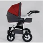 Коляска для детей Victoria Gold Saturn Лён № 0186-L-21 (1) красный с темно-серым (белая рама): Пол ребенка Унисекс