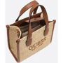 Женская сумка тоут GUESS SILVANA 2 CMPRTMNT MINI TOTE бежевая (HWWS8665770-NTC): Материал Соломка