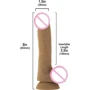 Гибкий фаллоимитатор на присоске ADDICTION - ANDREW 8″ Silicone Dong - Caramel + вибропуля