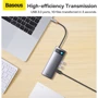 Адаптер Baseus Adapter Metal Gleam Series USB-C to 2хHDMI+3хUSB3.0+PD+RJ45 Gray (WKWG040113) фото 14
