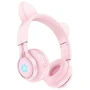 Наушники Hoco W39 Cute Cat Ear Pink: Дополнительно С ушками, Совместимость с Android, Совместимость с Apple, Подсветка корпуса, складная конструкция