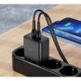 Зарядное устройство Hoco Wall Charger N35 Streamer 2xUSB-C 45W Black with USB-C Cable: Сила тока 2.4А и более