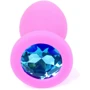 Анальная пробка Boss Series - Jewellery Pink Silicon PLUG Medium Light Blue (BS6400085)
