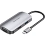 Адаптер Vention Adapter USB-C to HDMI+VGA+USB3.0+PD 100W (TOAHB)