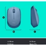 Мышь Logitech M171 Blue/Grey (910-006866): Вес 70