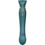 Премиальный вибратор для точки G с функцией нагрева ZALO Queen G-Spot Pulse Wave Vibe (изумрудный)