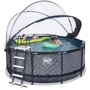 Бассейн EXIT Toys круглый с куполом камень 360х122 см тепловой насос (30.67.12.00) фото 3