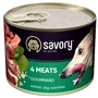 Вологий корм Savory Dog Gourmand для собак 4 види м'яса 200 г