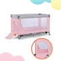 Ліжко-манеж з пеленатором Kinderkraft Leody Pink (KCLEOD00PNK00AC): Колеса 2 колеса