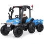 Дитячий електромобіль Bambi Racer трактор із причепом, синій (M 4844EBLR-4)