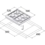 Варочная поверхность Fabiano FHG 3044 VGH Inox: Рабочая поверхность нержавеющая сталь