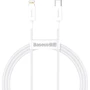 Кабель Baseus Cable USB-C to Lightning Superior Series PD 20W 1m White (CATLYS-A02)