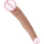 Двойной фаллоимитатор King Cock 12" Slim Double Dildo, 30x3.3 см, телесный
