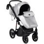 Коляска 2 в 1 Bair Infinity кожа 100% BI-03 silver (серебро перламутр): Ширина шасси 59