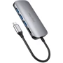 Адаптер HooToo USB-C to USB-C + HDMI + 3xUSB 3.0 + RJ45 + SD Space Grey (HT-UC008SG)