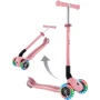 Самокат Globber серии PRIMO FOLDABLE LIGHTS, пастельно-розовый, 3 колеса с подсветкой 50 кг 3+ (432-211-3): Материал колес полиуретан