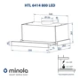 Вытяжка Minola HTL 6414 WH 800 LED: Тип монтажа Встраиваемый