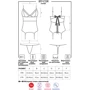 Мягкий эротический корсет с подвязками Obsessive 817-COR-1, S/M