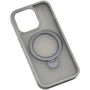 Чехол для iPhone Mobile Case Metal Buttons with MagSafe HQ Ring Grey for iPhone 15: Материалы поликарбонат и полиуретан