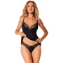 Комплект: топ с трусиками Obsessive Bella Rou black XS/S