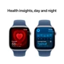 Apple Watch Series 10 46mm GPS Silver Aluminum Case with Denim Sport Band - M/L (MWWM3QH/A) UA: Длина ремешка 160-210 мм