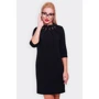 Платье FashionUp PL-1357B 44 черное повседневное до середины бедра