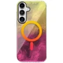 Чехол для телефонов Epik TPU Case Shiny Mountain MagFit Yellow/Pink for Samsung S921 Galaxy S24